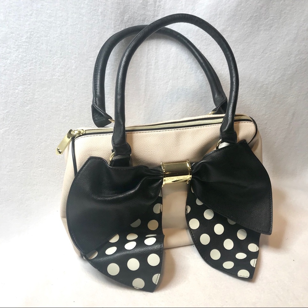 Betsey Johnson Large Bow Makeup Handbag